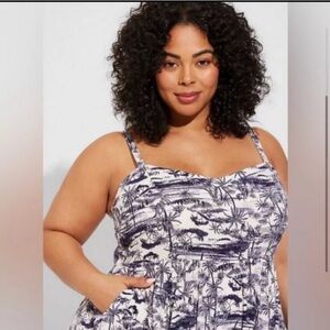 White and navy boat dress